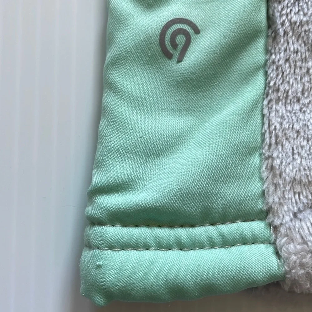Champion sea foam green & light gray full zip vest.  Girls Size XS (4-5)